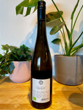 Back label of Martin & Anna Arndorfer Gruner Veltliner Handcrafted natural wine bottle