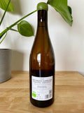 Back label of Bott Frigyes Just Enjoy natural wine bottle