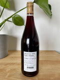Back label of Christina St Laurent natural wine bottle