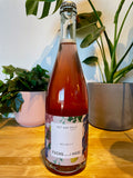 Front label of Fuchs und Hase Pet Nat Rose natural wine bottle