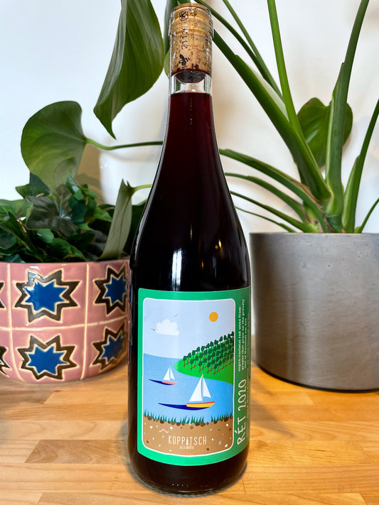 Front label of Koppitsch Ret natural wine bottle