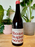 Front label of Schodl Family Rose Supernova natural wine bottle